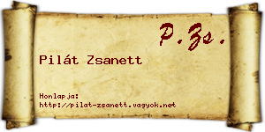 Pilát Zsanett névjegykártya